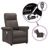 vidaXL Massagestoel elektrisch kunstleer bruin