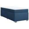 vidaXL Boxspring met matras stof blauw 90x190 cm