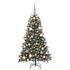 vidaXL Kunstkerstboom met 150 LED Groen 120 cm PVC en Plastic en Staal