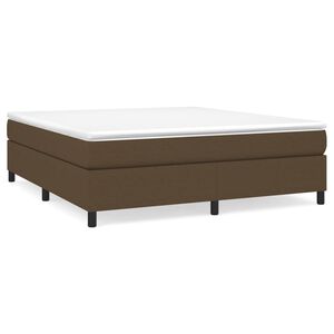 vidaXL Boxspring bed stof donkerbruin 180x200 cm