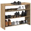 vidaXL Schoenenrek 80x25x62 cm bewerkt hout artisanaal eikenkleur