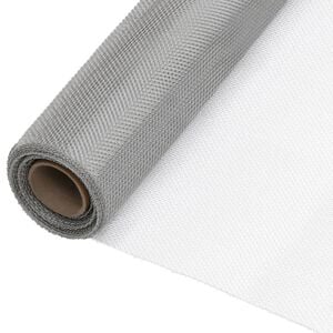 vidaXL Gaas 80x1000 cm roestvrij staal zilverkleurig