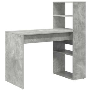 vidaXL Bureau Beton Grijs Bewerkt hout 113 x 54 x 120 cm