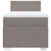 vidaXL Boxspring met matras stof taupe 80x200 cm