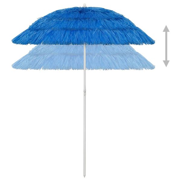 vidaXL Strandparasol Hawa&iuml; 180 cm blauw
