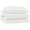 vidaXL Dekbed Set met kussen 2 st Wit Microfibre