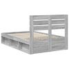 vidaXL Bedframe Grijs Sonoma 120 x 190 cm Massief grenenhout