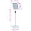 vidaXL Pedestal Posterstand Zilver 33 x 33 x 126 cm PVC en staal