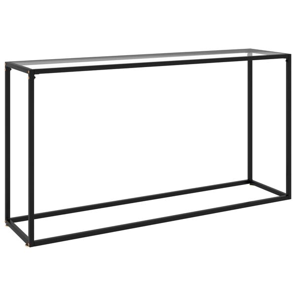 vidaXL Wandtafel 140x35x75 cm gehard glas transparant