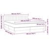 vidaXL Boxspring met matras en LED stof zwart 180x200 cm