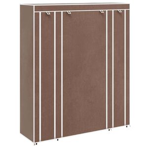vidaXL Kledingkast met vakken en stangen 45x150x176 cm stof bruin