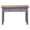 vidaXL Wandtafel Panama Range 110x40x72 cm massief grenenhout grijs