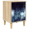 vidaXL Nachtkastje RAALTE Sonoma Eiken 36 x 33 x 50 cm Bewerkt hout