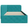 vidaXL Hoekbedframe met hoofdeinde Turquoise 90 x 200 cm Fluweel