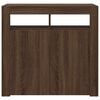 vidaXL Dressoir met LED-verlichting 80x35x75 cm bruin eiken