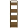 vidaXL Boekenkast/kamerscherm 60x35x125 cm massief hout honingbruin