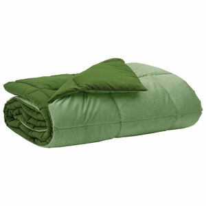 vidaXL Zomer Dekbed Gekwilt Groen 135 x 200 cm Microfiber