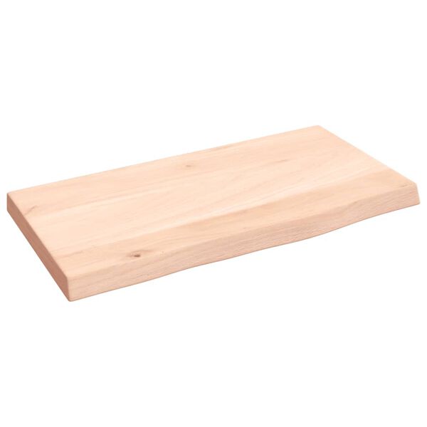 vidaXL Wandschap 40x20x2 cm onbehandeld massief eikenhout