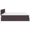 vidaXL Ottoman bed met matrassen en LED's 160x200cm stof donkerbruin
