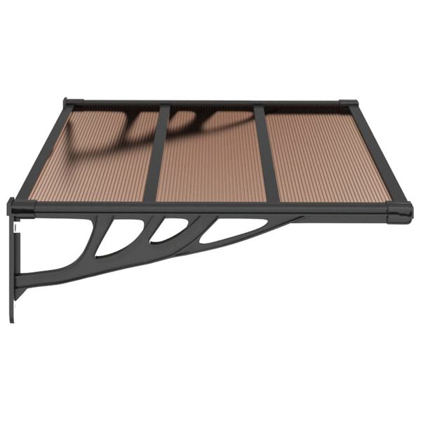 vidaXL Deurluifel 122x90 cm polycarbonaat zwart