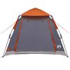 vidaXL Directe Tent Grijs en Oranje 205 x 205 x 143 cm Staal