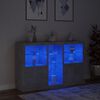 vidaXL Dressoir met LED-verlichting 162x37x100 cm betongrijs