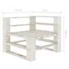 vidaXL 9-delige Loungeset pallet hout wit