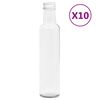 vidaXL Flessen met schroefdop 10 st 260 ml glas