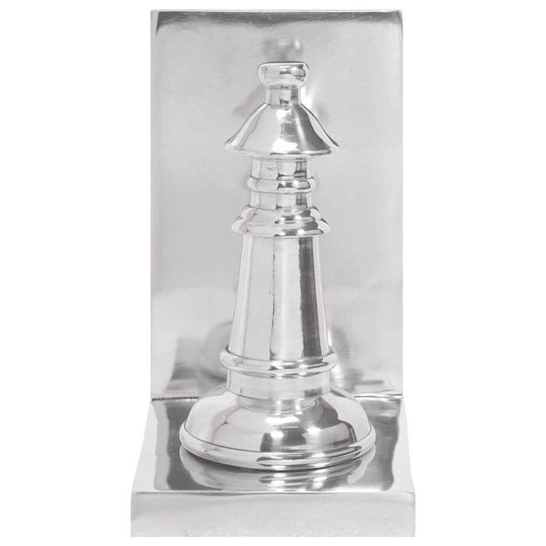 vidaXL Boekensteunen 2 pcs Zilver 11 x 12 x 19,5 cm Aluminium