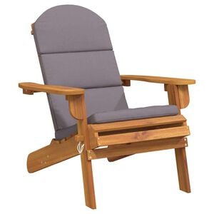 vidaXL Tuinstoel Adirondack met kussens massief acaciahout