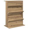 vidaXL Tijdschrift Rek Artisan Eiken 70 x 41 x 96 cm Bewerkt hout