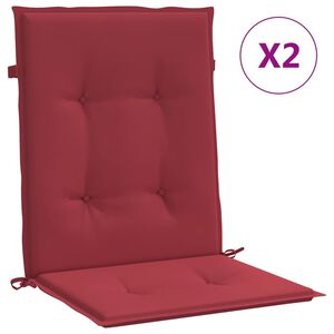 vidaXL Tuinstoelkussens 2 st 100x50x3 cm oxford stof wijnrood