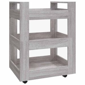 vidaXL Keukentrolley 60x45x80cm bewerkt hout grijs sonoma eikenkleurig