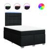 vidaXL Boxspring met matras stof zwart 120x200 cm