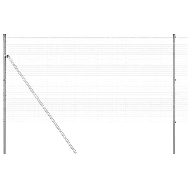 vidaXL Afrasteringspaal Zilver 25 x 1,2 m (25 x 25 mm gaas) Staal