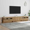 vidaXL Tv-meubel met LED 260x35x40 cm bewerkt hout artisanaal eiken