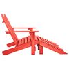 vidaXL Tuinstoel 2-zits Adirondack met voetenbank vurenhout rood
