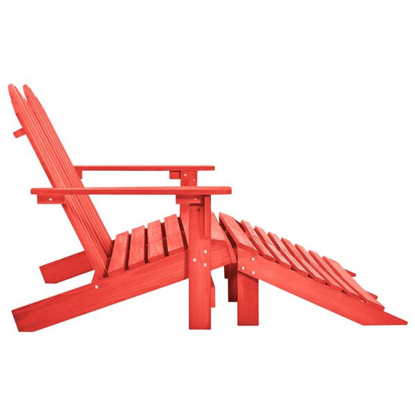 vidaXL Tuinstoel 2-zits Adirondack met voetenbank vurenhout rood