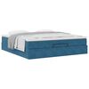 vidaXL Ottoman bed met matras 180x200 cm fluweel donkerblauw