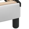 vidaXL Bed met matras "Hvar" kunstleer wit en zwart 140x190 cm