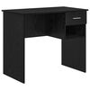vidaXL Bureau Zwart Eiken Bewerkt hout 90 x 49 x 75 cm