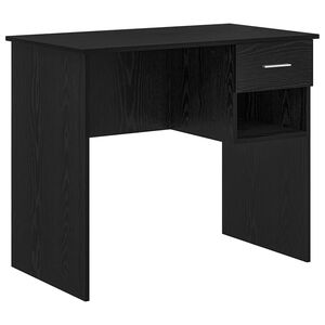vidaXL Bureau Zwart Eiken 90 x 49 x 75 cm Bewerkt hout