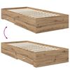 vidaXL Bedframe met hoofdeinde Artisan Eiken 100 x 200 cm Bewerkt hout
