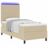 vidaXL Boxspring bed Lichtgrijs en wit. 203 x 80 x 128 cm