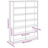 vidaXL Houten verzameldisplaycase Bruin 40 x 8,5 x 54 cm Multiplex