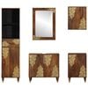 vidaXL Badkamerkastenset met lade 5 pcs Honingbruin Massief Mango Hout