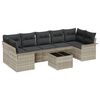 vidaXL Tuin Sofa Set met kussen 8 pcs Lichtgrijs poly rattan
