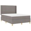 vidaXL Boxspringbed met matras met hoofdeinde Taupe 140 x 190 cm Stof