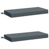 vidaXL Bank Kussens SOEST 2 st 100% Polyester Blauw 60 x 40 x 8 cm