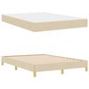 vidaXL Boxspringbed met matras Cr&egrave;me 140 x 190 cm Stof